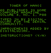 Tower of Hanoi